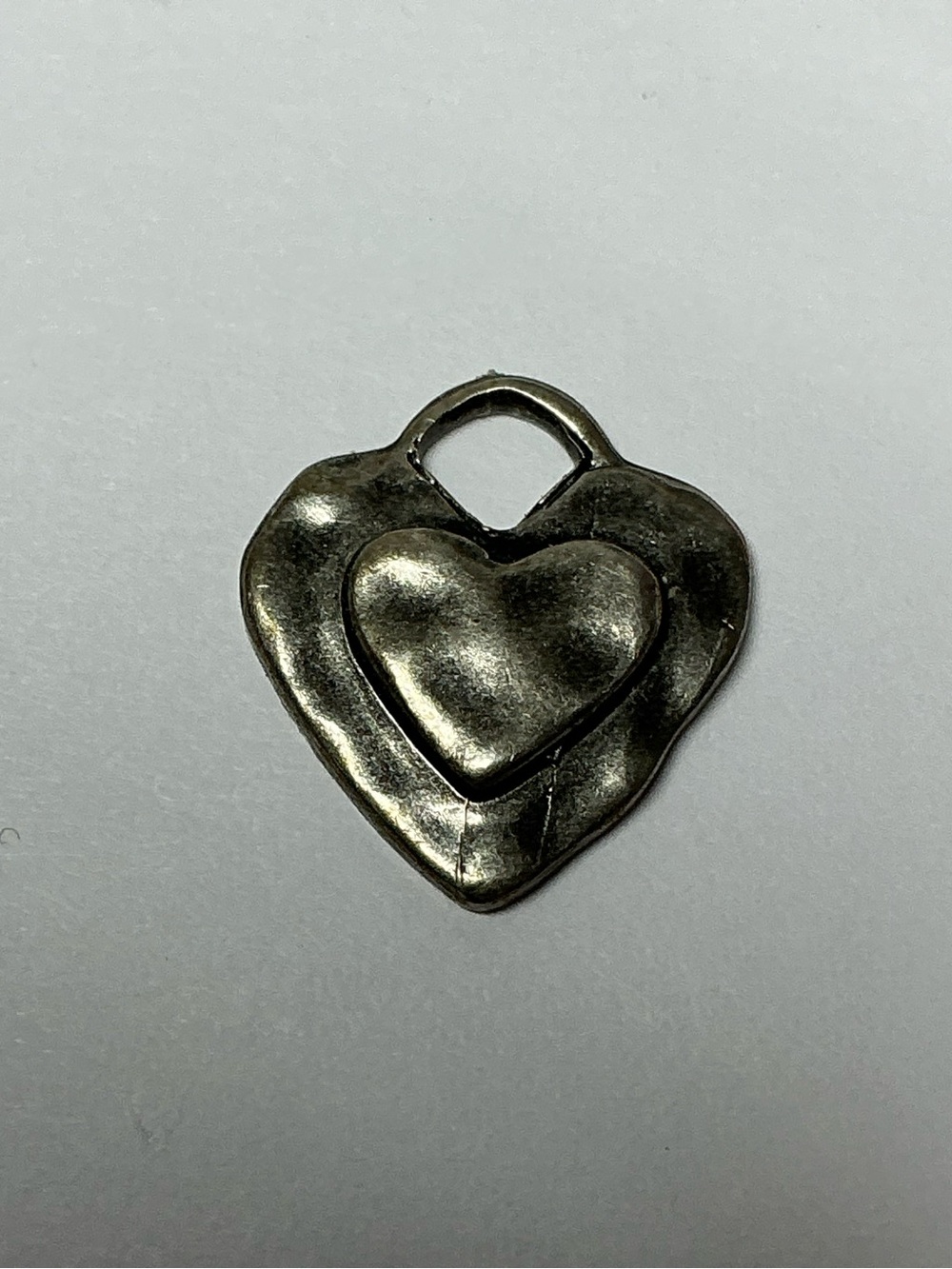 Sterling Silver Double Layered Heart-Shaped Pendant.
